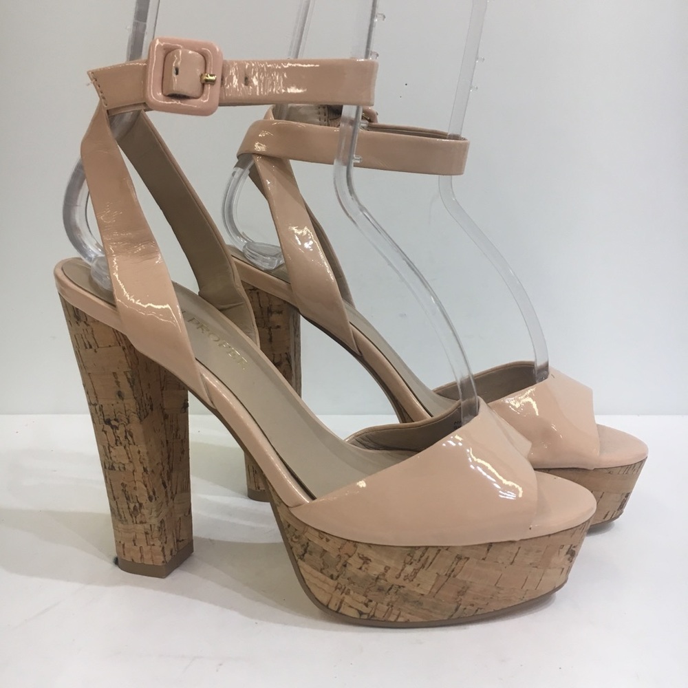 Boston Proper Nude Patent Leather Heel